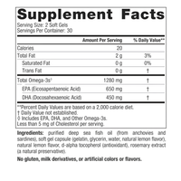 Nordic Naturals - Ultimate Omega-3 (1280 mg) - 60 Cápsulas Blandas