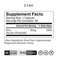 Momentous - Zinc Picolinate (15 mg) - 60 Cápsulas