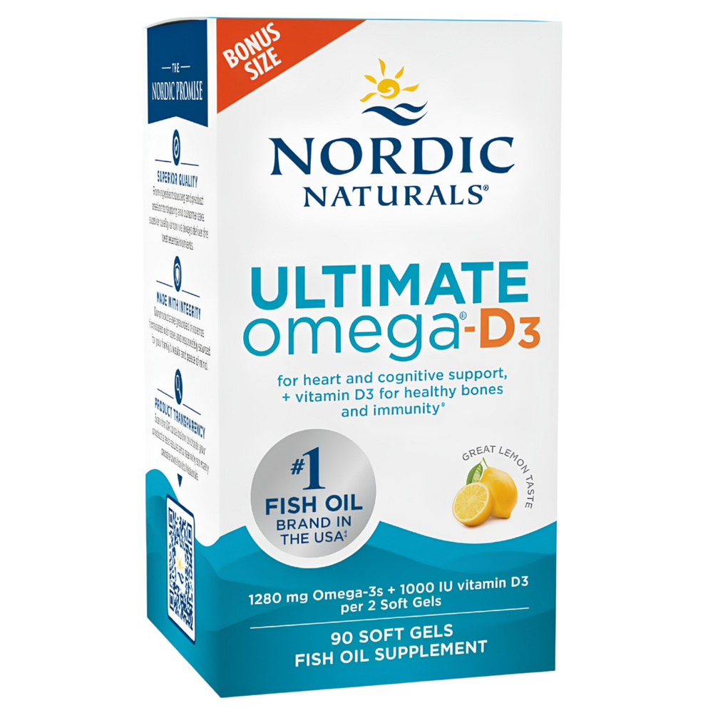 Nordic Naturals - Ultimate Omega + D3 - 60 Cápsulas Blandas
