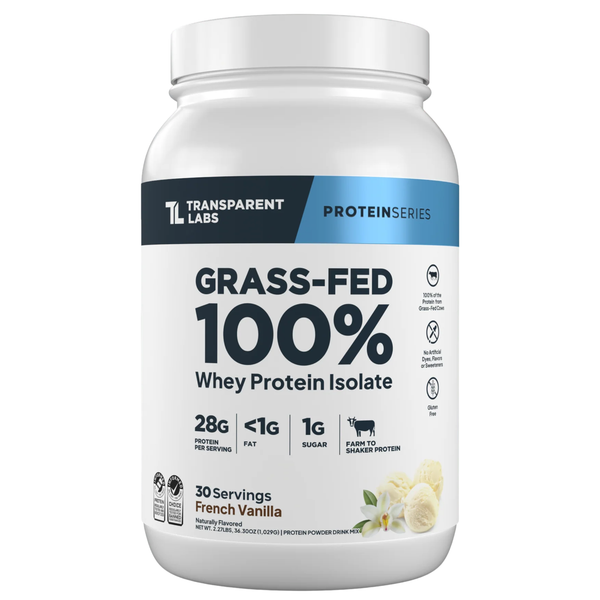 Transparent Labs - 100% Grass-Fed Whey Protein Isolate - 1 kg