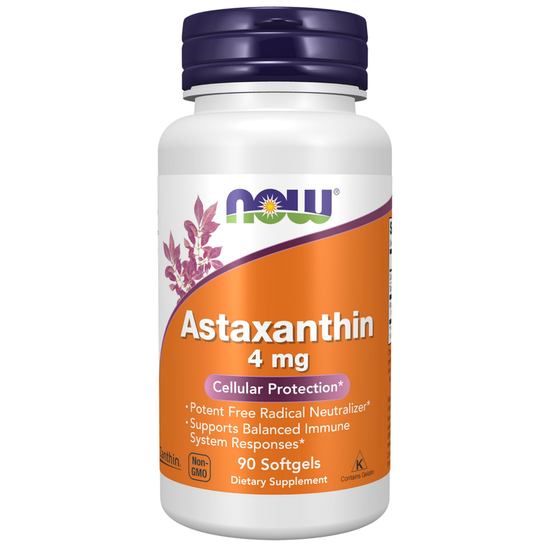 Now - Astaxantina 4 mg - 60 Cápsulas Blandas