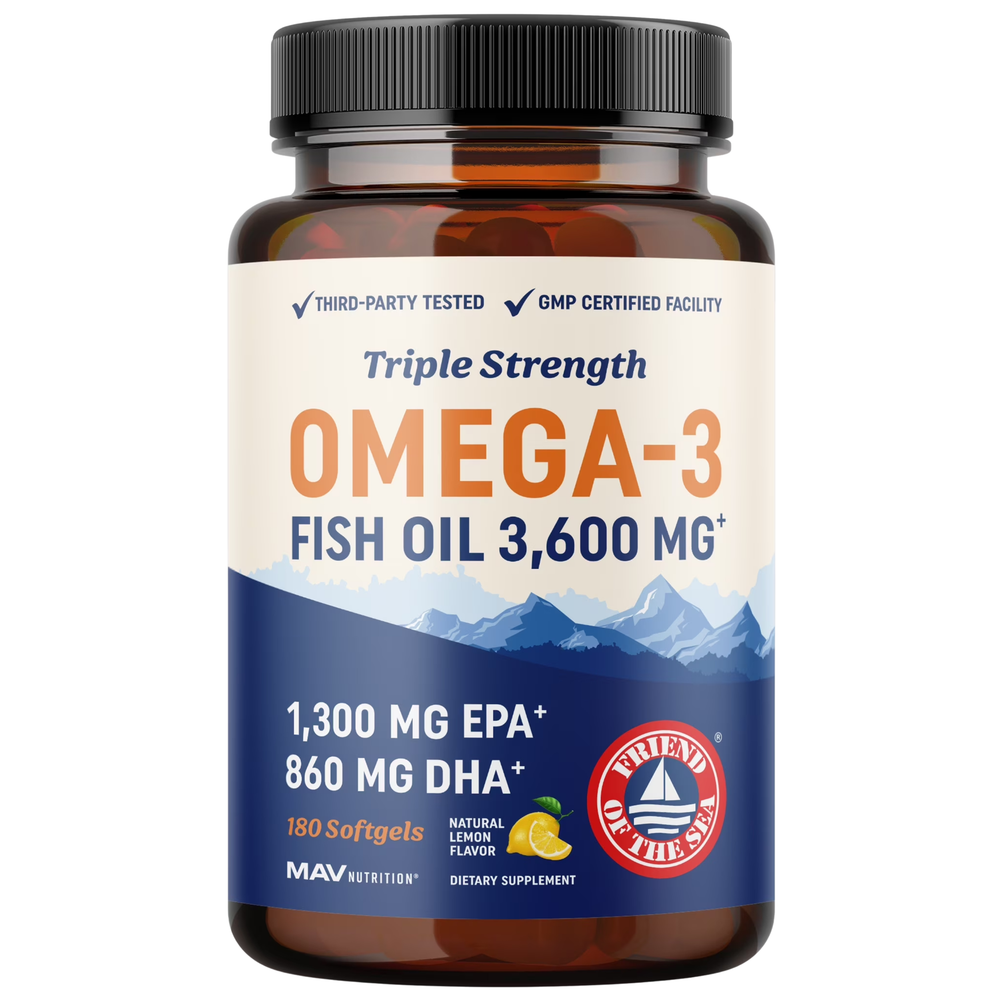 MAV Nutrition Omega 3 Triple Strength - 120 Cápsulas Blandas