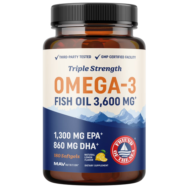 MAV Nutrition Omega 3 Triple Strength - 120 Cápsulas Blandas