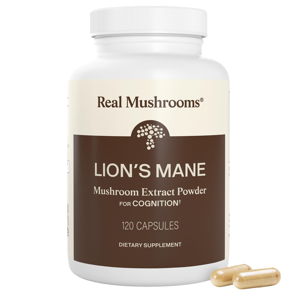 Real Mushrooms - Melena de León (Lion's Mane) - 120 Cápsulas